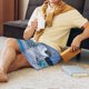 thumbnail image 5 of Balery Lighthouse in Havana Pantalones cortos de pijama de punto de algodón para hombre con cinturilla y bolsillos-X-Large, 5 of 6