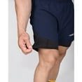 thumbnail image 2 of Exxact Sports 2 in 1 Shorts Men - Athletic Shorts with Compression Liner Men, Dry Fit Running Shorts with Phone Pocket (Navy, AM), 2 of 7