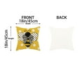 thumbnail image 3 of Summer Bee Pillow Covers - 18x18 Inch Bumblebee Polka Dot Decorative Throw Pillows, Farmhouse & Outdoor Cushion Covers for Sofa, Patio, Bed & Chair - Yellow Honey Bee Design, 3 of 4