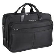 McKlein, R Series, WALTON, Tech-Lite Ballistic Nylon, 17" Nylon Expandable Double Compartment Laptop Briefcase w/ Removable Sleeve