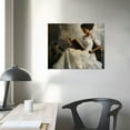 thumbnail image 4 of JEUXUS  Vintage Female Portrait Reading A Book Poster, Famous  Canvas Wall Art, Antique African American Wall Art, Retro Black Girl Pictures Wall Decor for Bedroom  20x16in, 4 of 5