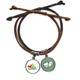 thumbnail image 1 of Pulsera de cuero Unbranded Mapa Bamboo verde China Town Cuerda Mano Cadena Dinero, 1 of 2