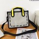 thumbnail image 4 of Bolsa De Hombro Damen-Umhängetasche, 2D-Taschen, Comic-Handtasche, lässige Mode, Messenger-Taschen (grau), 4 of 8