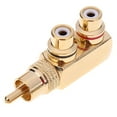 thumbnail image 3 of Conector De Vídeo Forma de pistola RCA 1 macho a 2 hembra AV Audio Video Splitter Adaptador Conector Ndcxsfigh Para estrenar, 3 of 7