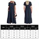 thumbnail image 3 of Vestido Plisado De Mujer Vestido plisado de mujer con cuello redondo y gran columpio con bolsillos (azul oscuro M) Cgtredaw Para estrenar, 3 of 6