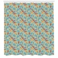 thumbnail image 3 of Animal Shower Curtain, Hand Drawn Snails and Mollusks with Colorful Vortex Shape Shells Repeating Pattern, Fabric Bathroom Set with Hooks, 69W X 75L Inches Long, Multicolor, by Ambesonne, 3 of 3