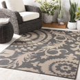 thumbnail image 2 of Hauteloom Loughton Living Room, Bedroom Patio Outdoor Area Rug - Traditional, Transitional - Black, Dark Red - 7'3" Square, 2 of 11
