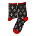 thumbnail image 1 of TIEVOSA Bas Mi-Mollet Imprimés de Noël Bas pour Femmes Chaussettes Festives (Gris), 1 of 6