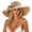 Khaki10, variant on Karymi Trucker Hat Solid Wide Oversized Sloped Brim Woven Straw Sun Hat with Back Organza Sheer Ribbon Big Bow Decor, Breathable Floppy Beach Hat Golf Hat