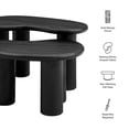 thumbnail image 2 of Hackney Mango Wood Nesting Coffee Table Set in Black, 2 of 10