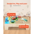 thumbnail image 2 of KFFKFF Wooden Kids Activity Table with 62 Multicolor Pieces, Large Storage Drawer, and 3-in-1 Design for Play, Drawing, Reading, and More - Creative Toy Set for Children Ages 3+, 2 of 9