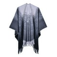 thumbnail image 1 of Women's Shawl Wrap Poncho Sweater Open Front Cape for Fall Winter, 1 of 3