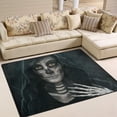 thumbnail image 2 of Coolnut Halloween Makeup Skeleton Area Rug Carpet 5x4 Light Weight Polyester for Living Room Bedroom, 2 of 6