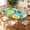Blue Lemon, variant on YESAD Elastic Tablecloth For Oval Tables, Waterproof Tablecover For Up To 42X68in Oval Table Cover, Dining Tablecover For Indoor And Outdoor, Holiday, Boho-Block