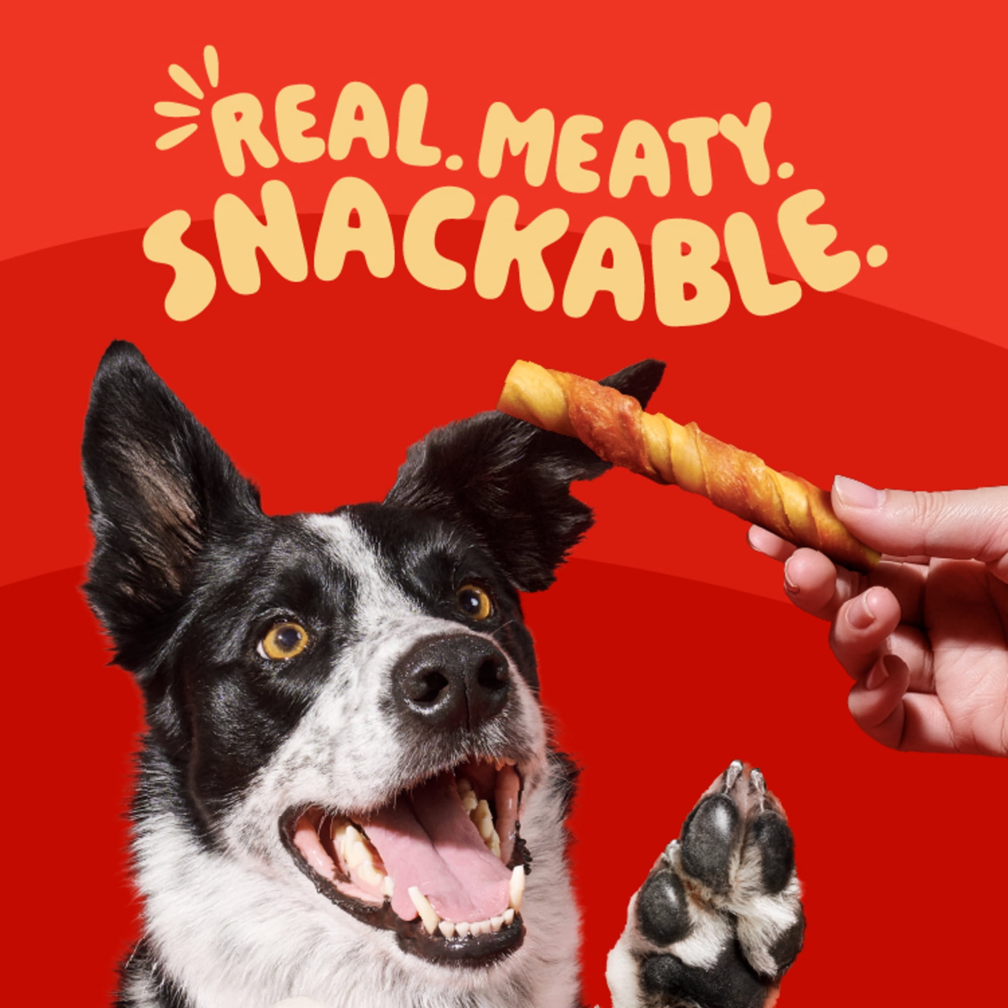 Hartz Oinkies Rawhide-Free Chicken Wrapped Smoked Pig Skin Twists Dog Treats, 8.2 oz Bag (8 Count)