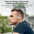 thumbnail image 3 of TOZO O2 Open Ear Bone Conduction Headphones, ORIGX Acoustic, DSP Noise Cancelling, 42H, Dual-Axis Multi-Angle Adjust, Crystal-Clear Calls, APP-EQ, Waterproof Sports Headphones for Running Workout Gym, 3 of 8