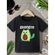 thumbnail image 1 of Girls' Cute Avocado Cat Graphic T-Shirt - Comfy Cotton Blend, Casual Round Neck, Short Sleeve Tee with Tropical Print - Perfect for Summer, 1 of 5