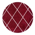 thumbnail image 5 of JONATHAN Y SUPERSOFT 5' Round Area Rug, Cole Minimalist Diamond Trellis - Red/White, SEU102I-5R, 5 of 8