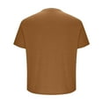 thumbnail image 5 of LODIENY Muscle T-Shirts for Men Loose Regular Fit Casual Summer Short Sleeve V Neck Solid Color Basic Workout Tees Shirt Trendy Soft Cotton Pullover Tops Brown M, 5 of 6