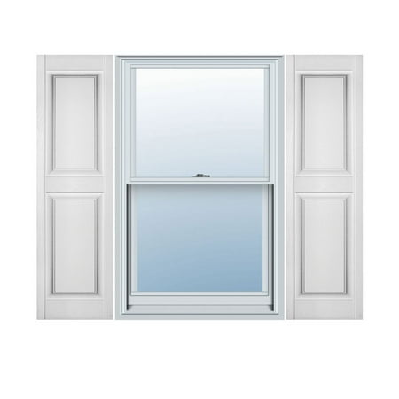 Mid America Raised Panel Vinyl Shutters 1 Pair 14 75 x 31 001 White