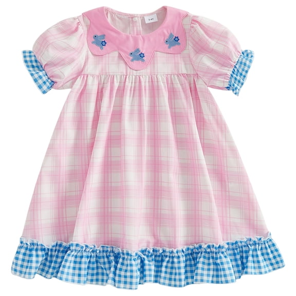 Staki Toddler Twirl Dress Girls Dress Toddler Kids Flutter Sleeve Summer Dresses Swing Casual Sundress Party Playwear Holiday Clothes 12-24M 2-5Y(Pink,2-3 Years)