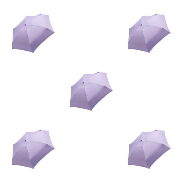 ZheElen Versatile And Compact Multi-function Umbrellas For Any Weather Condition purple 5Set