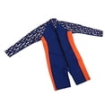 thumbnail image 3 of Traje de baño de neopreno de nailon azul violeta de manga larga para niños, talla 12, traje de buceo para niños de 2,5 mm, 3 of 8