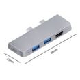 thumbnail image 4 of Dock Station 4K HUB USB C compatible con HDMI de alta velocidad para Microsoft Surface Pro 8 FLhrweasw El nuevo, 4 of 9
