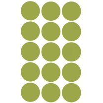 Royal Green 30mm (1.25 inch) Permanent Adhesive Olive Round Labels for Organizing and Inventory 750 Pack