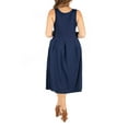thumbnail image 2 of 24seven Comfort Apparel Plus Size Sleeveless Midi Fit and Flare Pocket Dress, 2 of 4