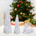 thumbnail image 6 of Slim Christmas Trees,Resin Christmas Tree Figurines, 3Pcs Table Top Christmas Tree, Small Christmas Tree Home Decor Figurine Set, Decorative Xmas Trees for Rustic Christmas Decor(Silver), 6 of 6