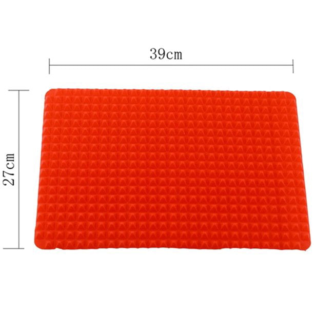 1pc 11.8×8.3 Red Silicone Pastry Mat,Non Slip Basking Mat,No