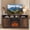Dark Walnut, variant on Parrot Uncle 47" Fluted Corner Fireplace TV Stand for TVs up to 55", Corner Media Console with 18" Electric Fireplace