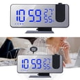 thumbnail image 2 of Reloj despertador digital Baoblaze USB pantalla LED grande Espejo despertador, 2 of 7