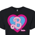 thumbnail image 3 of Barbie the Movie - Heart Crest - Juniors Cropped Cotton Blend T-Shirt, 3 of 5