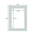 thumbnail image 2 of Seafoam Acid Free 11x14 Picture Frame Mats with White Core Bevel Cut for 8x10 Pictures - Fits 11x14, 2 of 3