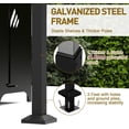 thumbnail image 5 of ASJMR 8x5 Ft Grill Gazebo Canopy Outdoor Hardtop Galvanized Steel BBQ Pergola Shelter with Independent Countertop for Patio Backyard Lawn Garden, 5 of 8