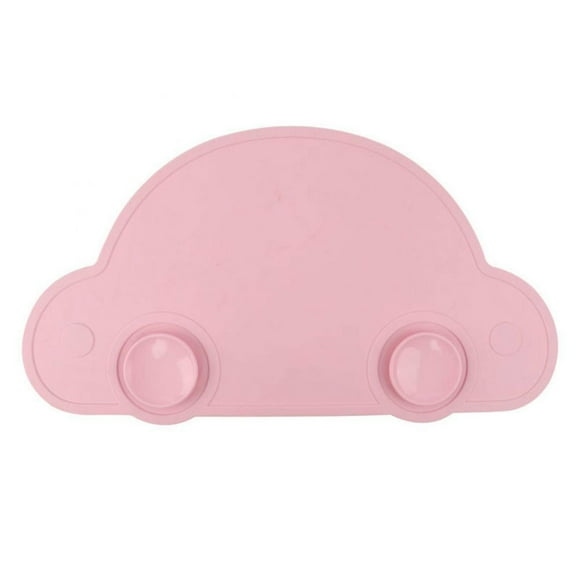 Silicone Anti Skidding Heat Proof Car Shaped Tableware Children Snack Food Mat(Light Pink)