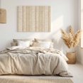 Taupe Striped Canvas Wall Art, Tribal Diamond Vertical Stripes Retro ...