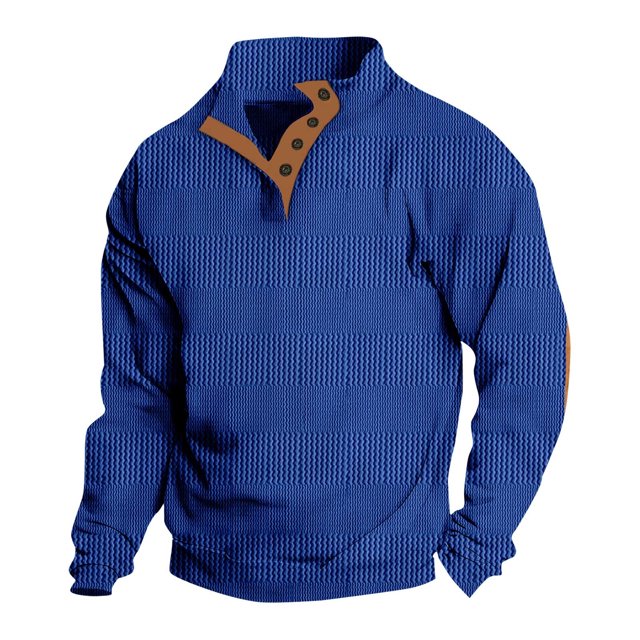 Sudadera sin capucha para hombre, informal, de color liso, con tejido sin capucha, para mantener el calor, con capucha, de manga larga, de poliéster