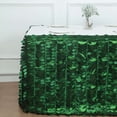 thumbnail image 6 of Efavormart 17FTX31" Rectangle Leaf Petal Taffeta Tablecloth - Decorative 3D Leaf Ruffle Table Cover for Forest Party, Wedding, Event, Dessert Tables - Green, 6 of 10