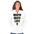 thumbnail image 3 of US Army Wife Life Military Logo Zip Hoodie Sweatshirt Women Brisco Brands S, 3 of 6