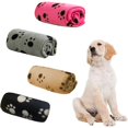thumbnail image 1 of Manta para mascotas con estampado de patas, suave y cálida, para dormir, para perros, cachorros, gatos, animales pequeños, lavable, 1 of 5