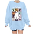 thumbnail image 4 of Halloween Sweatshirt for Women Hoodless Sweatshirt Oversized Crewneck Pullover Top for Women Long Sleeve Sweatshirt Casual Wear Comfortable Soft Light Blue M, 4 of 5