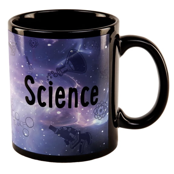 Science Tools Atoms Space Scientist Teacher All Over Black Out Coffee Mug