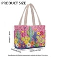thumbnail image 7 of Pzuqiu Cactus Floral Embroidery Women's Large Capacity Reversible Quilted Tote Bag, Vintage Lightweight Clear Shoulder Hobo Handbag for Work Travel Shopping College Everyday Use, 7 of 7