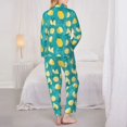 thumbnail image 6 of Wukai Lemon Blue Print Women's Pajama Set - Soft Long Sleeve Sleepwear for Comfort and Style-XX-Large, 6 of 9