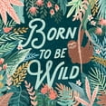 thumbnail image 2 of Marshall, Laura 12x12 White Modern Wood Framed Museum Art Print Titled - Jungle Hangout II Born to be Wild, 2 of 4
