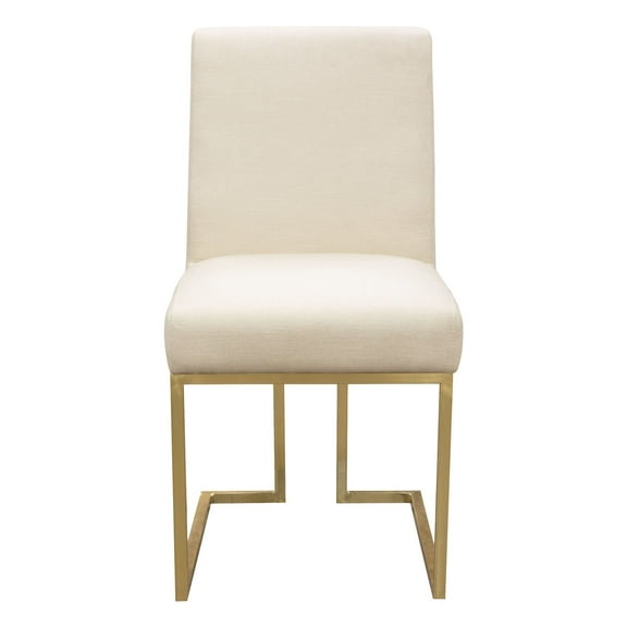 Diamond Sofa Set of Two Skyline Conference/Dining Chairs in Cream Fabric