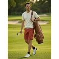 thumbnail image 6 of MEILIHUA Men's 9" Golf Shorts with Hidden Expandable Waist, Flat Front Dress Shorts, Lightweight Performance Bermuda, 6 of 11